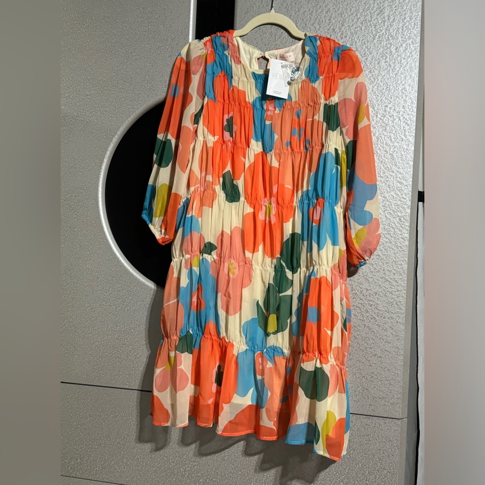 NWT Henley Chiffon Midi Floral Dress Size Small